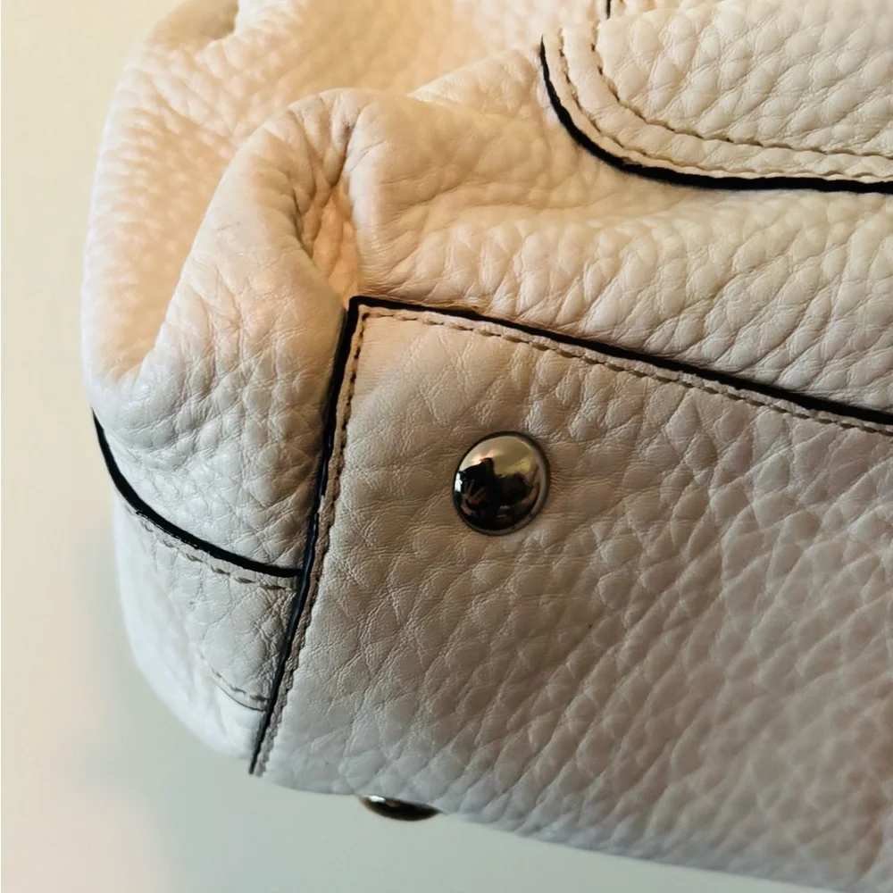 Coach Penelope Satchel/Shoulder Bag~Cream/Bone White Pebbled Leather SEE PHOTOS - Picture 7 of 16